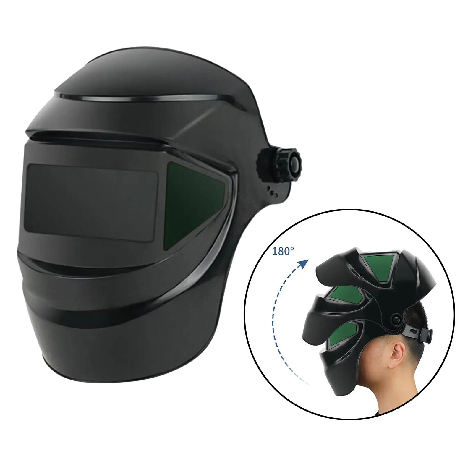 s Large View True Color Welding Helmet Mask   Shade Eyes Goggles Protector Power Grinding, Black