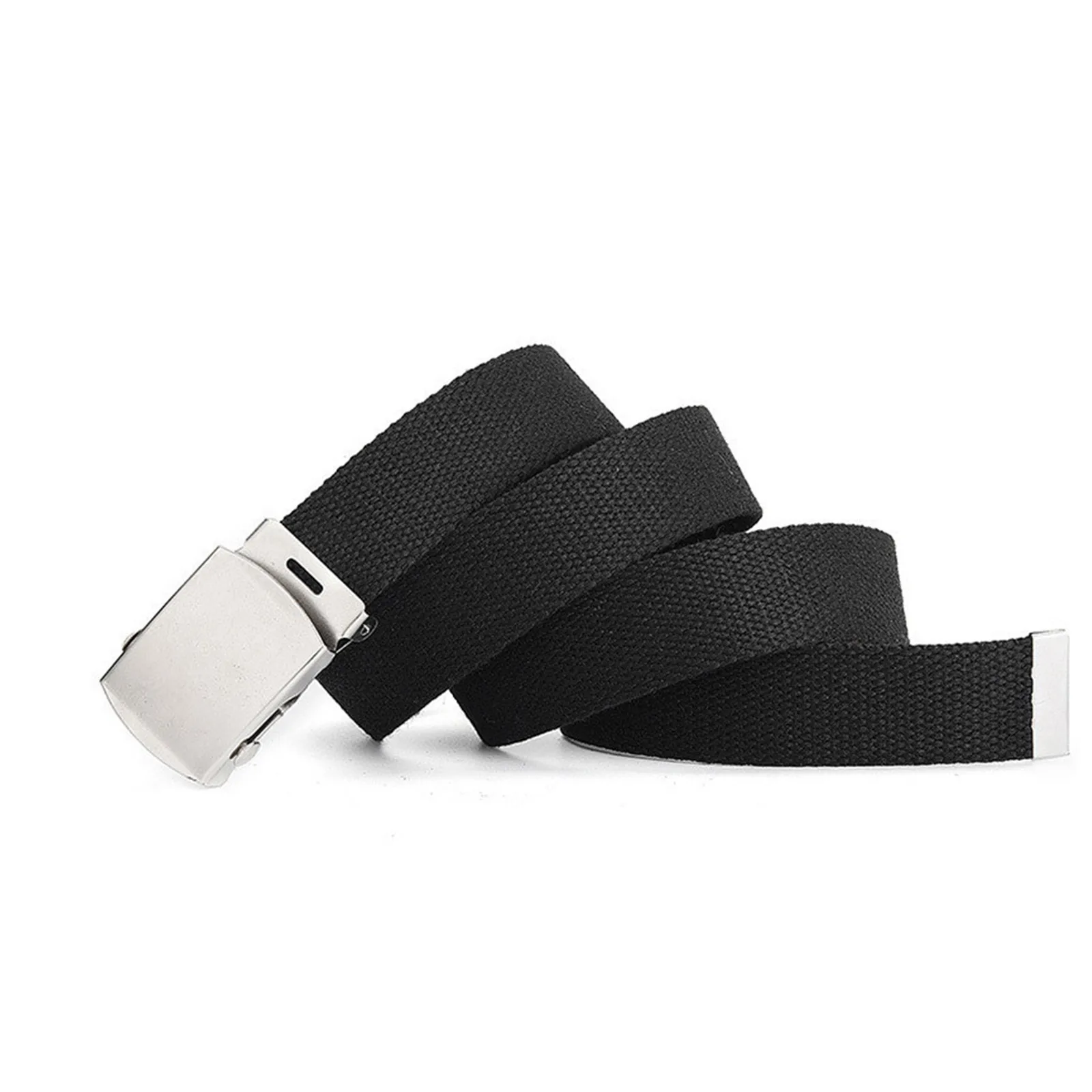 High Quality Canvas Belt Unisex Luxury Strap Tactical Military Canvas Waistband Outdoor Training Belt Metal Buckle Belts Black belts