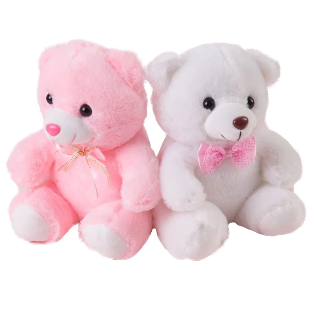 Adorable Night Light Bear Glowing Stuffed Animal Plush Toys Kids Bedtime Companion, 25cm