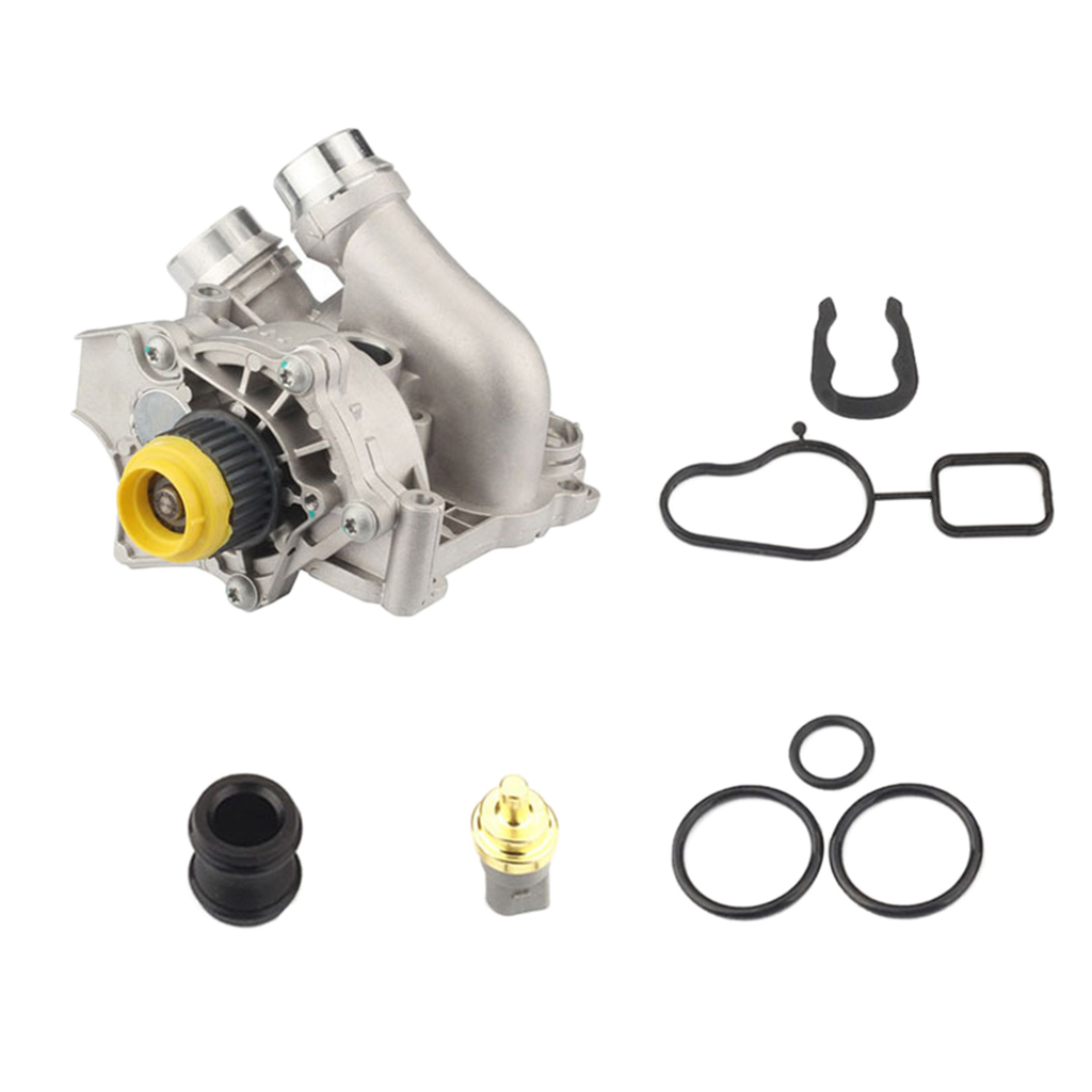 Aluminum Water Pump With Temperature Sensor Fit For Audi A3 A5 2.0L 06H121026AM 06H121026AB 06H121026CF 06H121026DD 06H121026BB