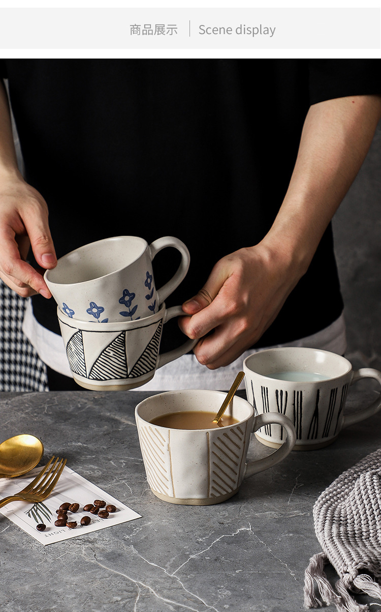 Café Em Cerâmica, Criativo Retro Cup, Handmade