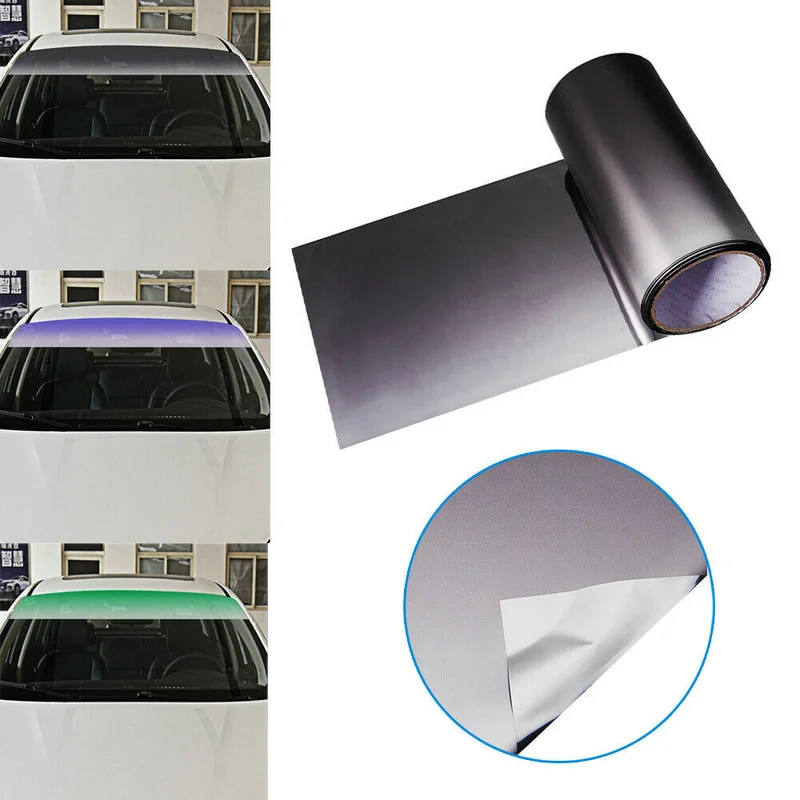 20x150CM DIY Car Sun Visor Strip Tint Film Car Front Windshield UV Shade Banner 