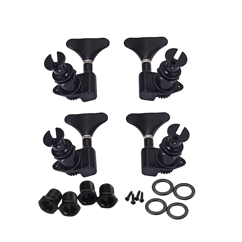 Metal 2R2L Ukulele Tuning Pegs Tuners 1:24 Gear Ratio For Ukulele Guitar