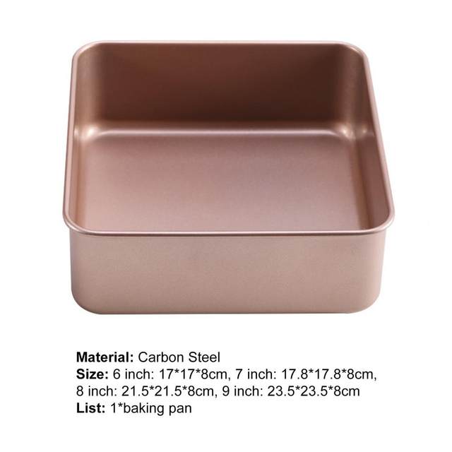 Sqaure Baking Tray Unibody Design Carbon Steel Fashion Bakeware Baking Pan  Baking Tools - no