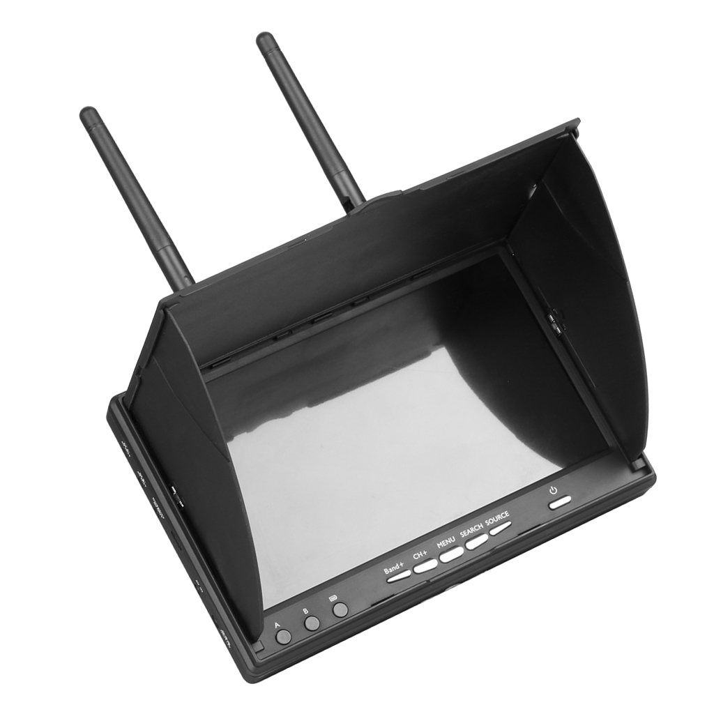 7 Inch LCD Monitor Receiver Dual Antenna FPV Video With 5.8G 40CH DVR