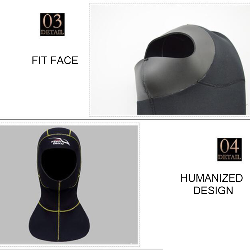 Thermal Diving Wetsuit Hood 3mm Neoprene Surfing Kayaking Hat Underwater Cap