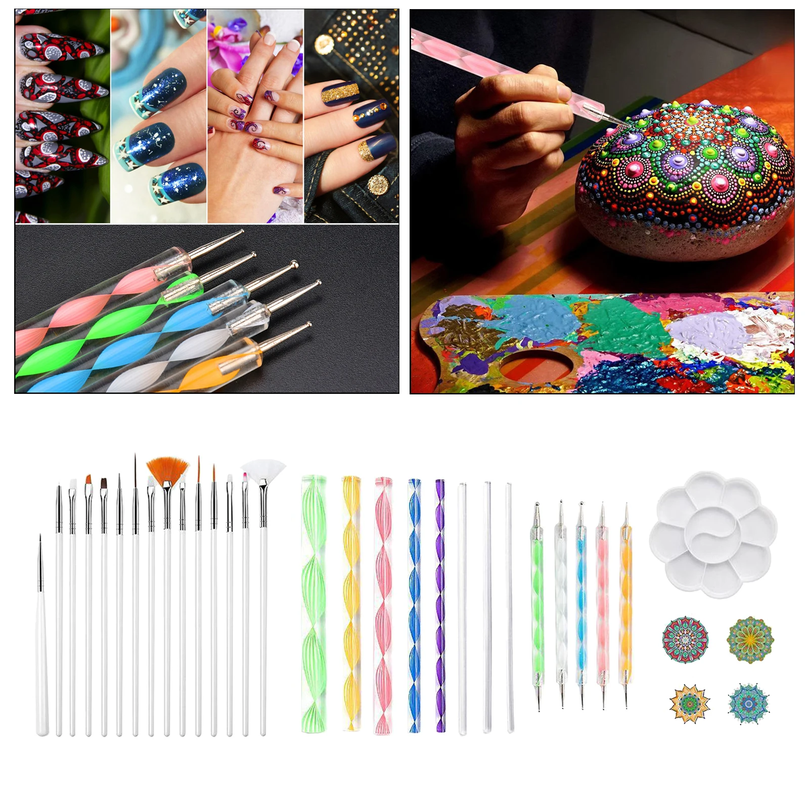 33Pcs Mandala Dotting Tools for Rock Painting Kit Dot Art Rock