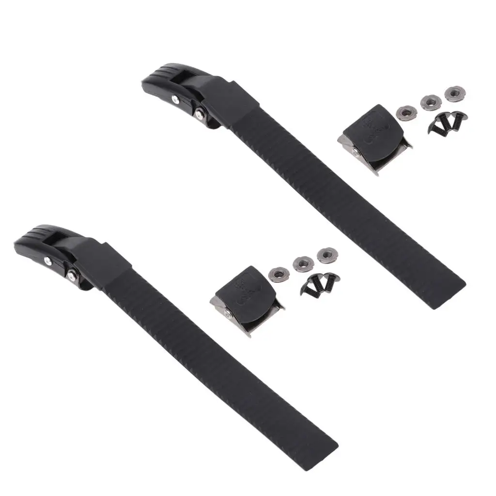 2 Set Replacement Inline Skate Buckle Strap with Mounting Screw & Nuts