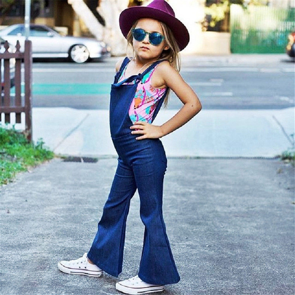 1 6T Toddler Baby Girl Denim Overalls 