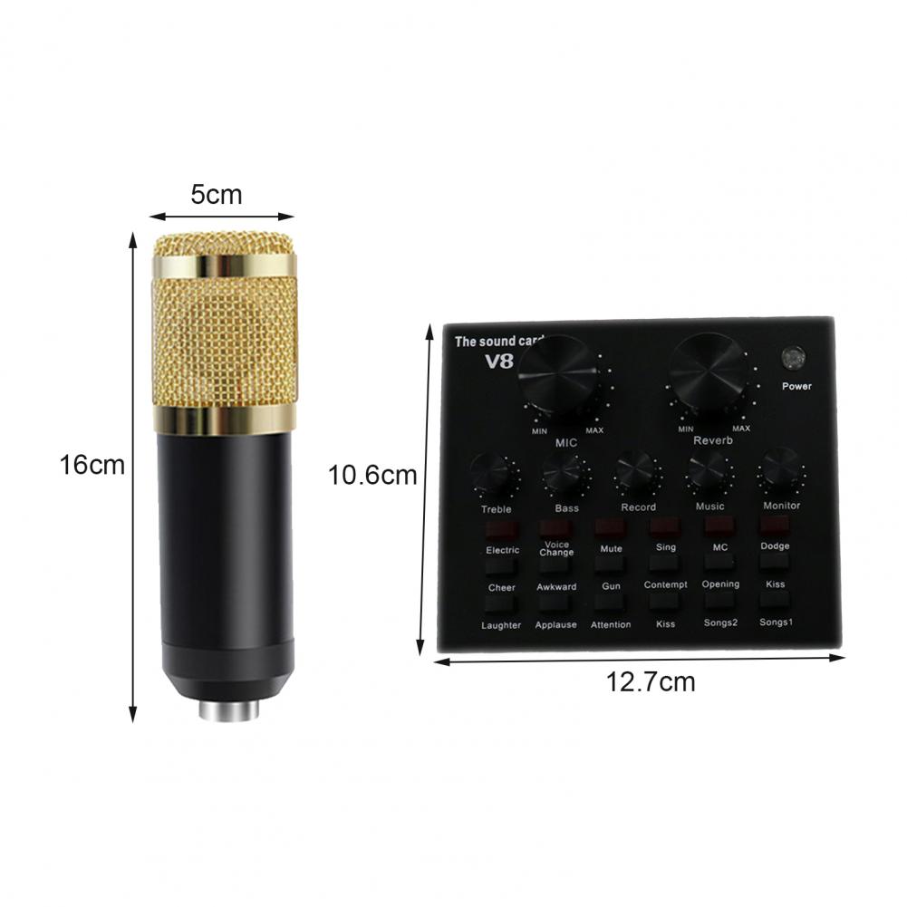 Title 5, 1 Set V8+BM800 Condenser Microphone Foldable Lo...