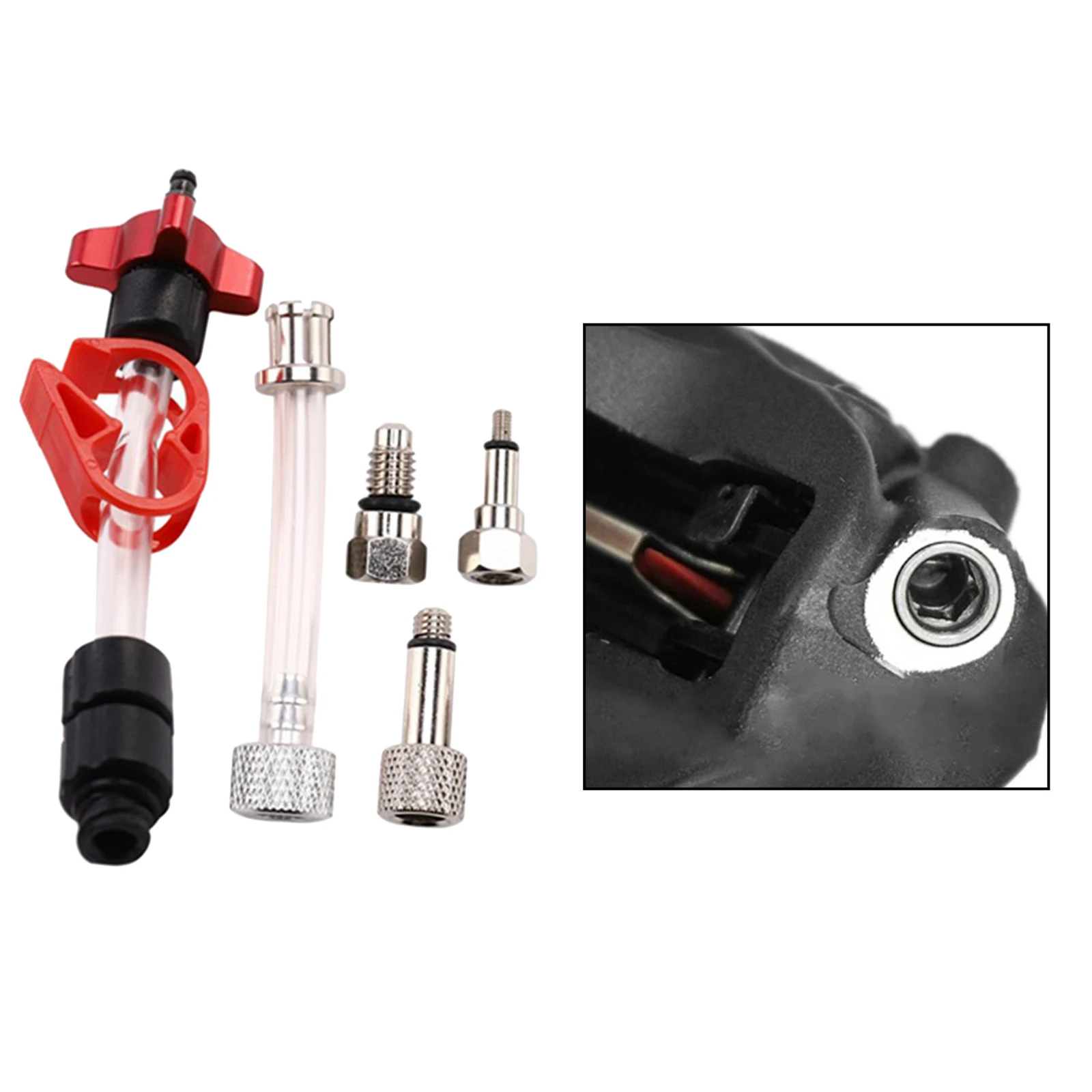 DOT Oil Bleed Kit Hydraulic Disc Brake Adapter Fit Promax Syringe Kits Hose 