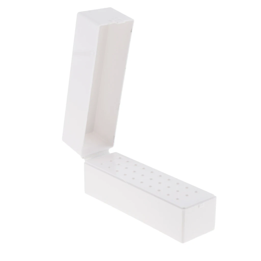 30 Holes Nail Drill Holder Stand Attachment Plastic Storage Box