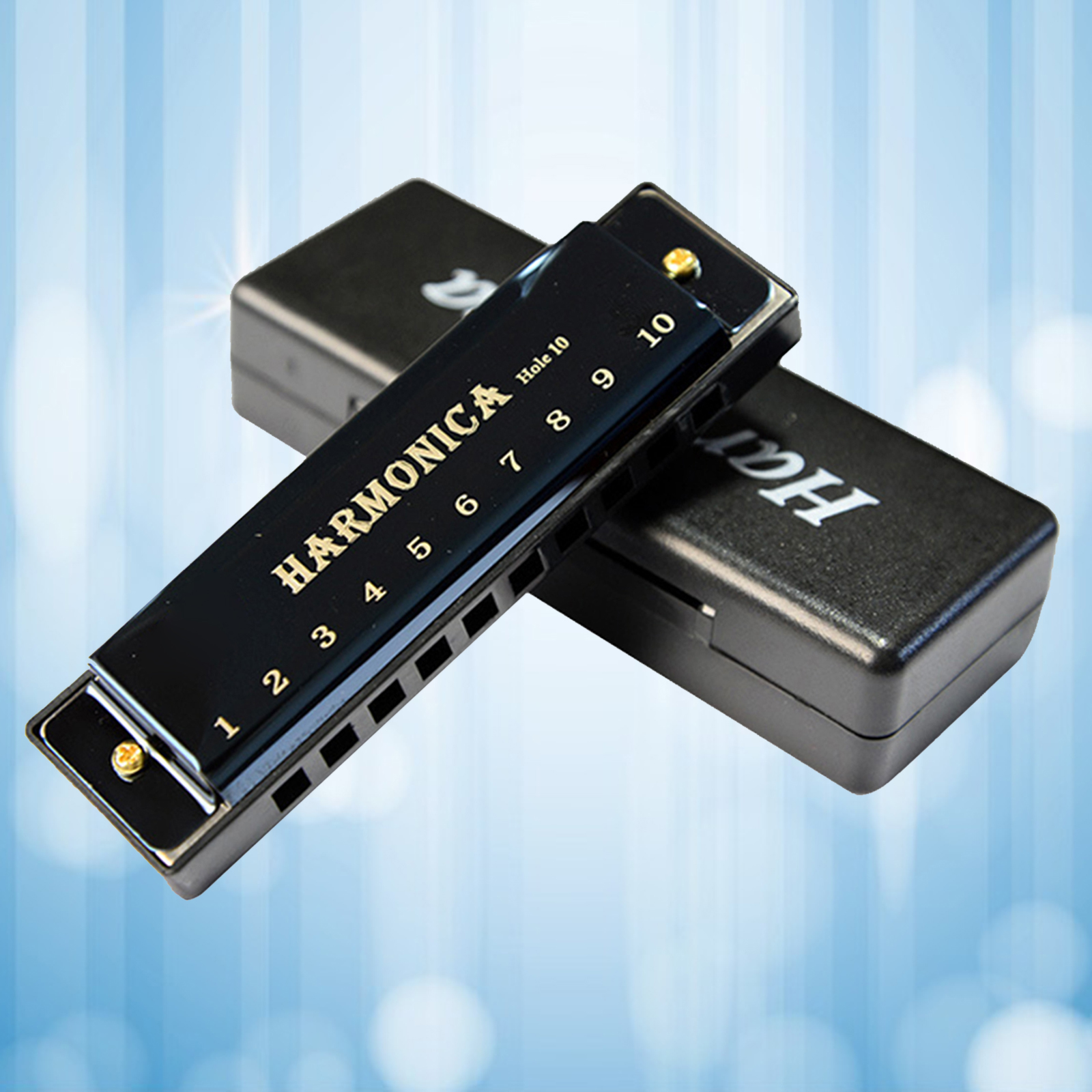 10 Holes Key of C Blues Harmonica Musical Instrument Educational Toy With Case Kids Instruments Harp Violin Learning Blues