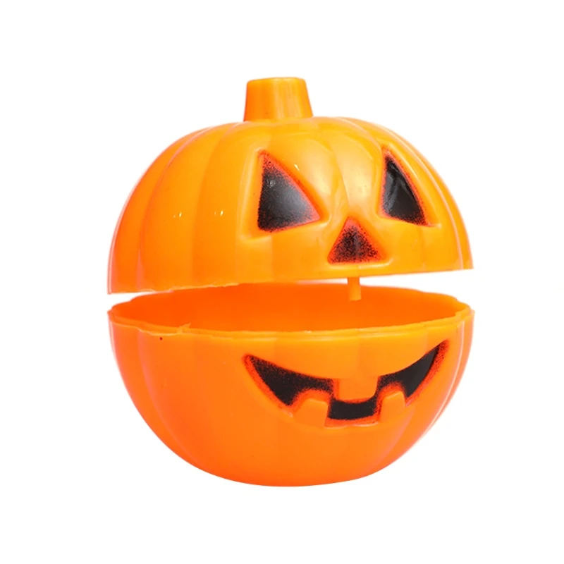 12pcs Candy Box Lovely Pumpkin Shaped Plastic Box Candy Container for Mini Gift 