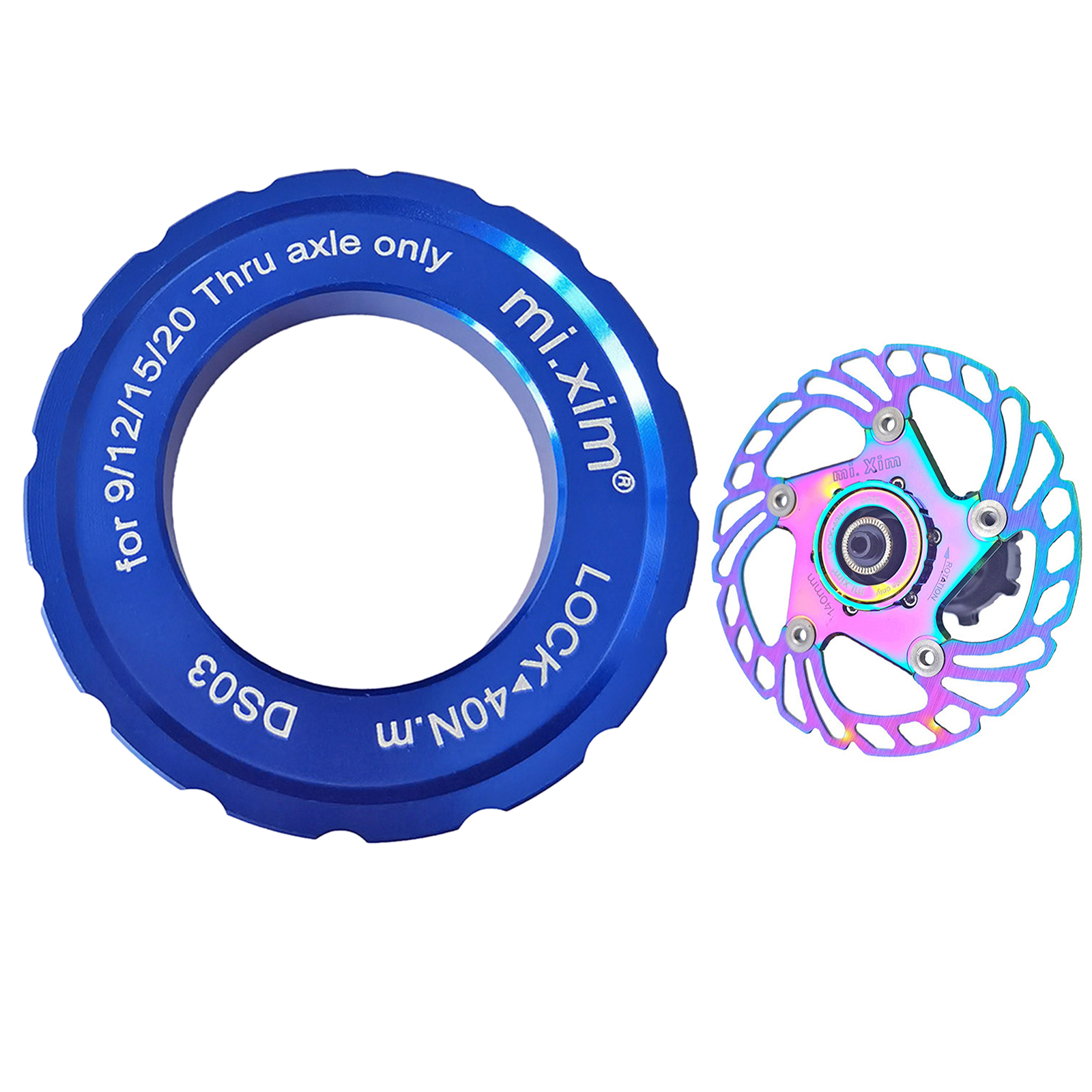 Bike Centerlock Disc Brake to 6 Bolt Lockring Barrel Shaft Lock Screw Cover Ring Adapter Shaft Stainless Steel