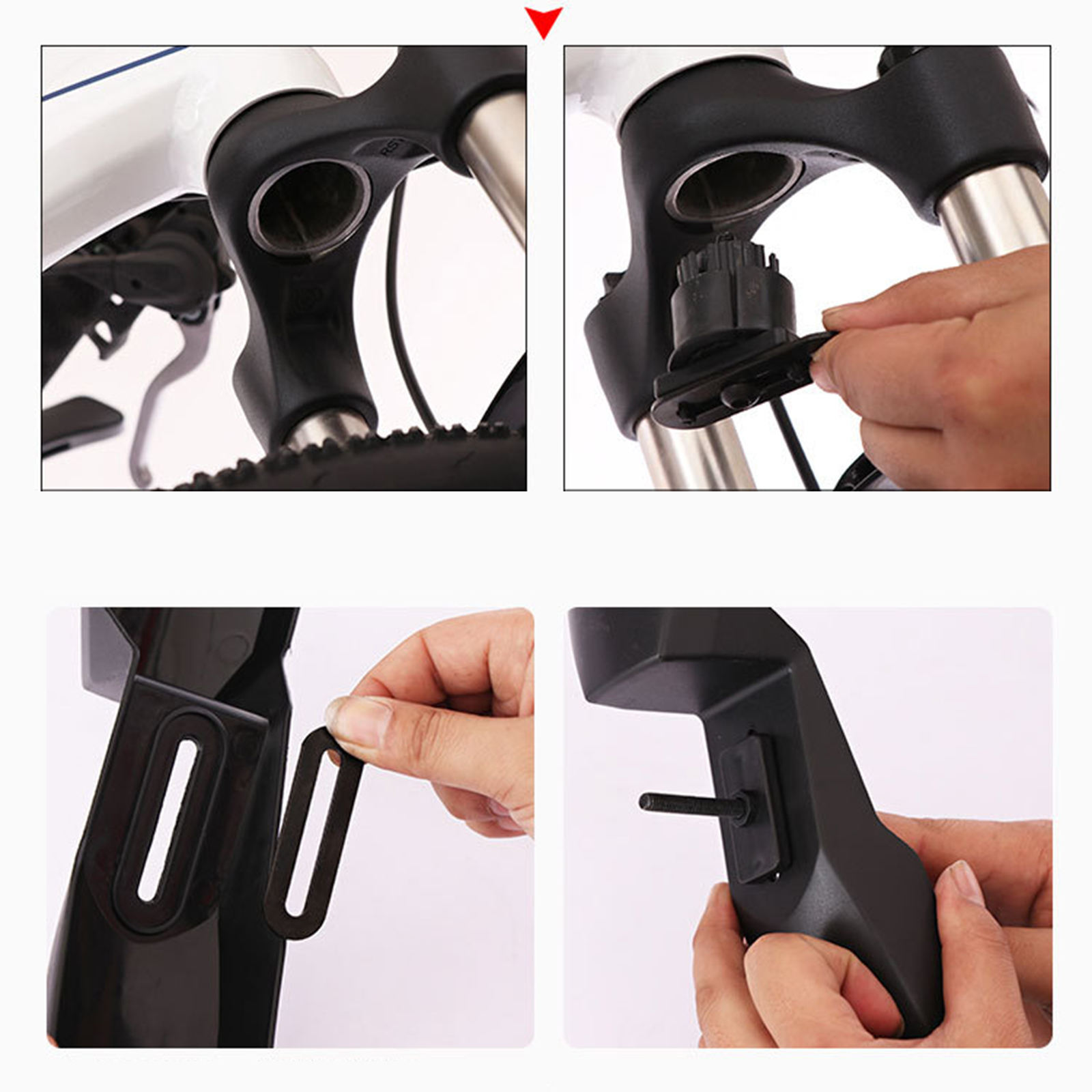 Bike Mud Guard Mudguards Mountain Bicycle Front Rear Adjustable Mudflap for Road BMX