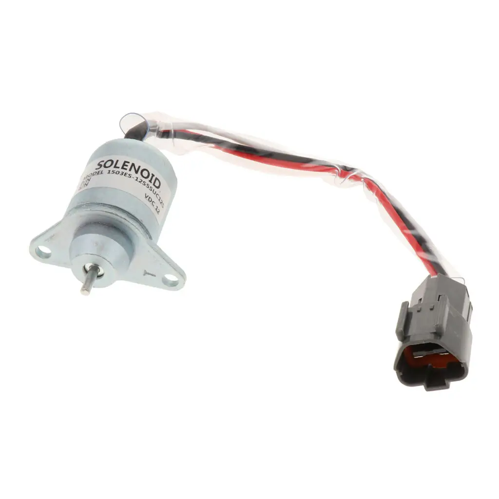 Easy to Install Fuel Stop Shut Off Solenoid 1503ES-12S5SUC12S for Woodward Engine (Cable Length: 21.5cm / 8.46 inch)