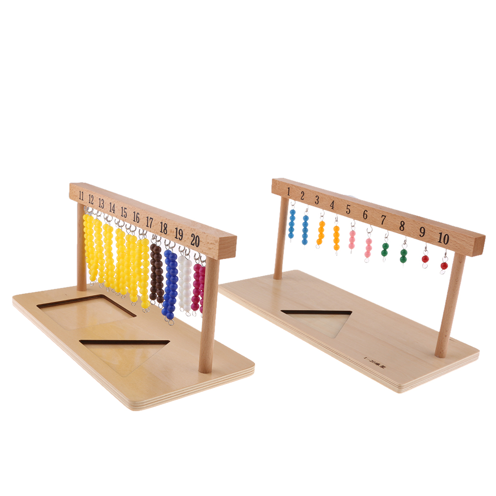 Montessori Math Materials Bead Bar Kids Children Learning Educational Toy