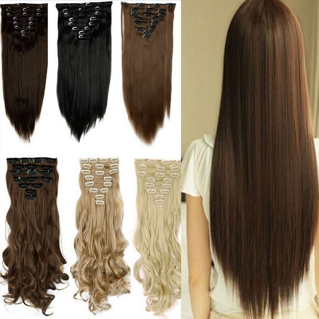 10x U Shape Snap Clips For Weft Hair Extensions Clip In Black Blonde Brown 32mm