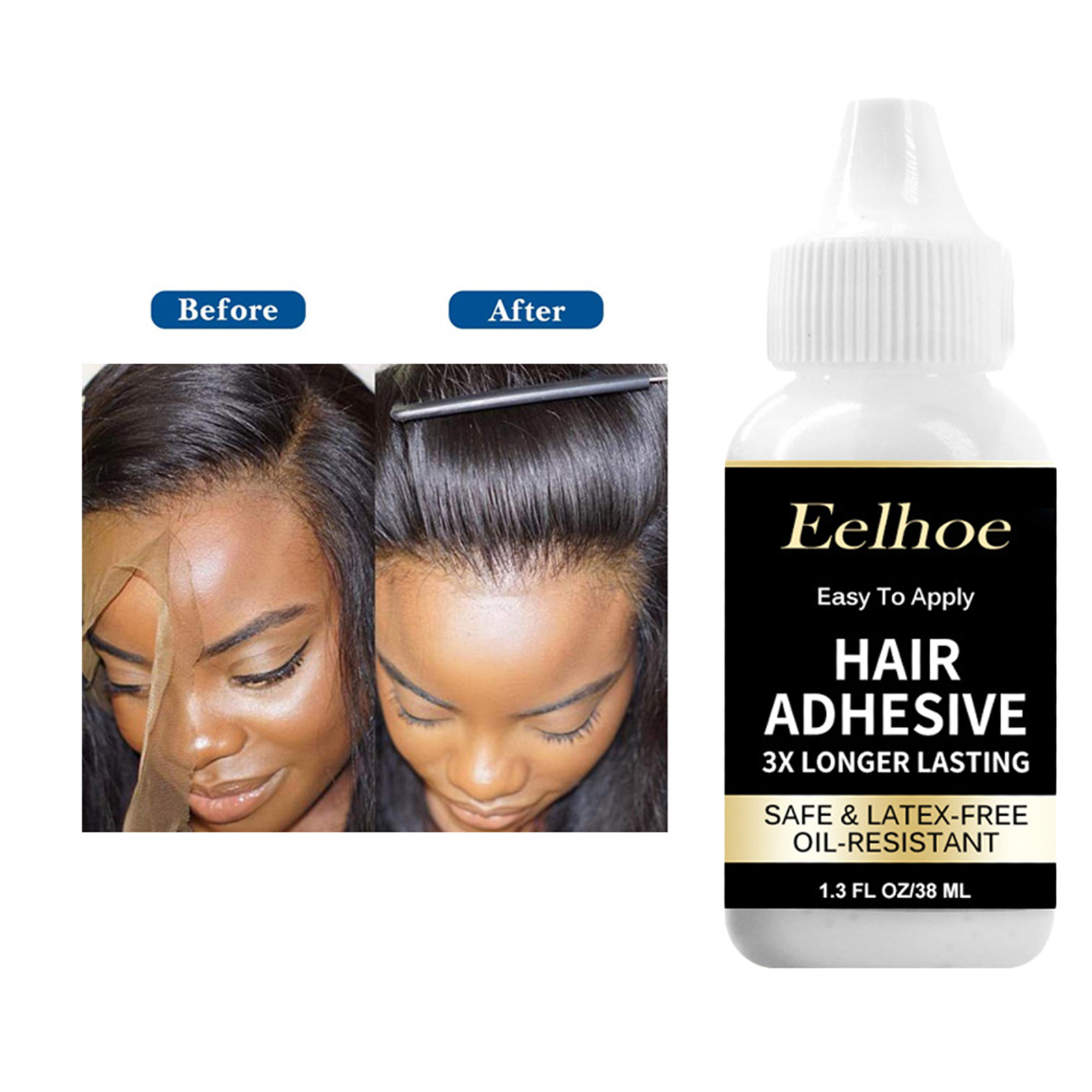 38ml Lace Wig Glue Adhesive Hair Block Invisible Glue Strong Hold Hair Bonding Glue Hair Gel Wig Kits For Tape Toupee Lace Wig