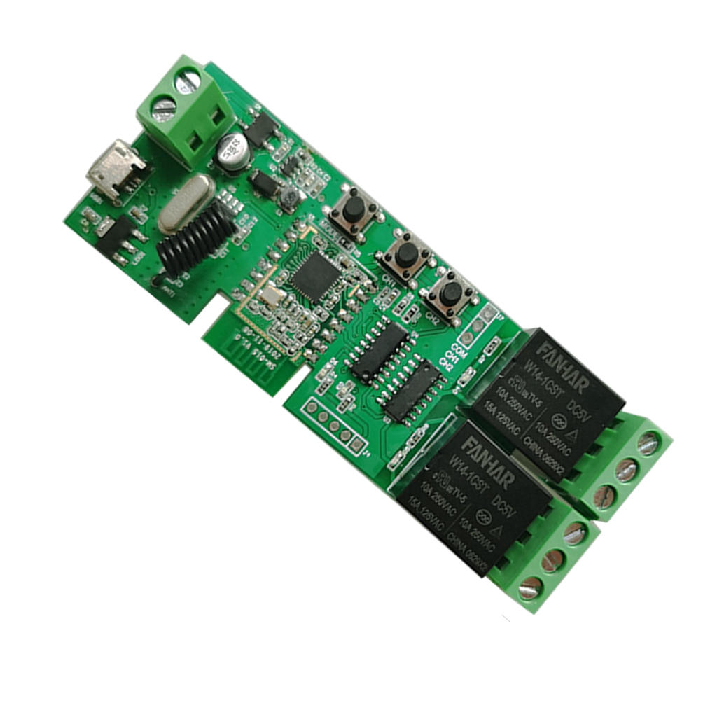 WiFi Relay Module App Remote Control 2 Channel Self-Locking Easy Installation Smart Switch Controller for Tuya Garage Door
