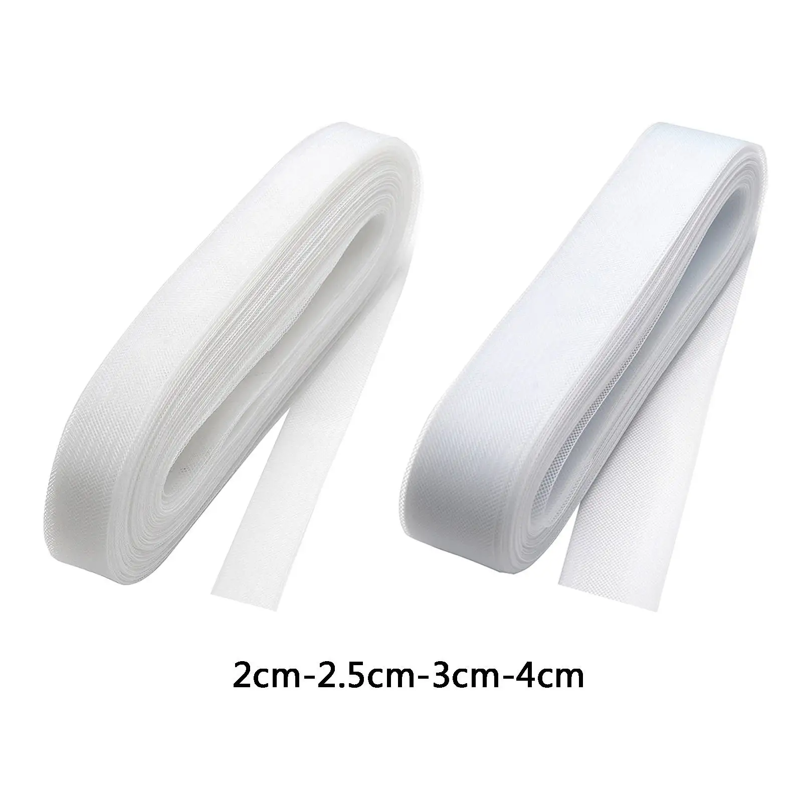 White, 2 inch Width Yolyoo 50 Yards Stiff Polyester Horsehair Braid for Sewing Wedding Dress Formal Dress Accessories 