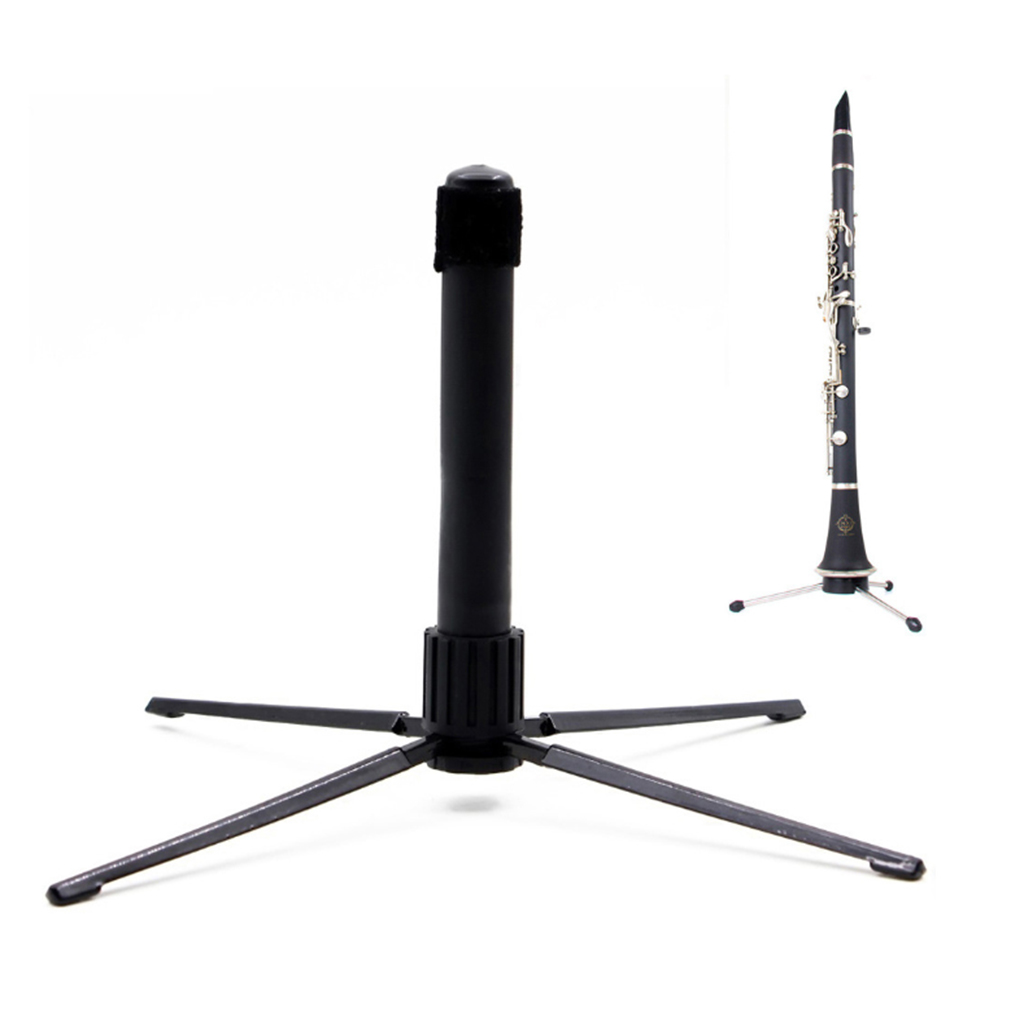 Folding Flute Clarinet Stand Black for Flute Clarinet Parts Accessories