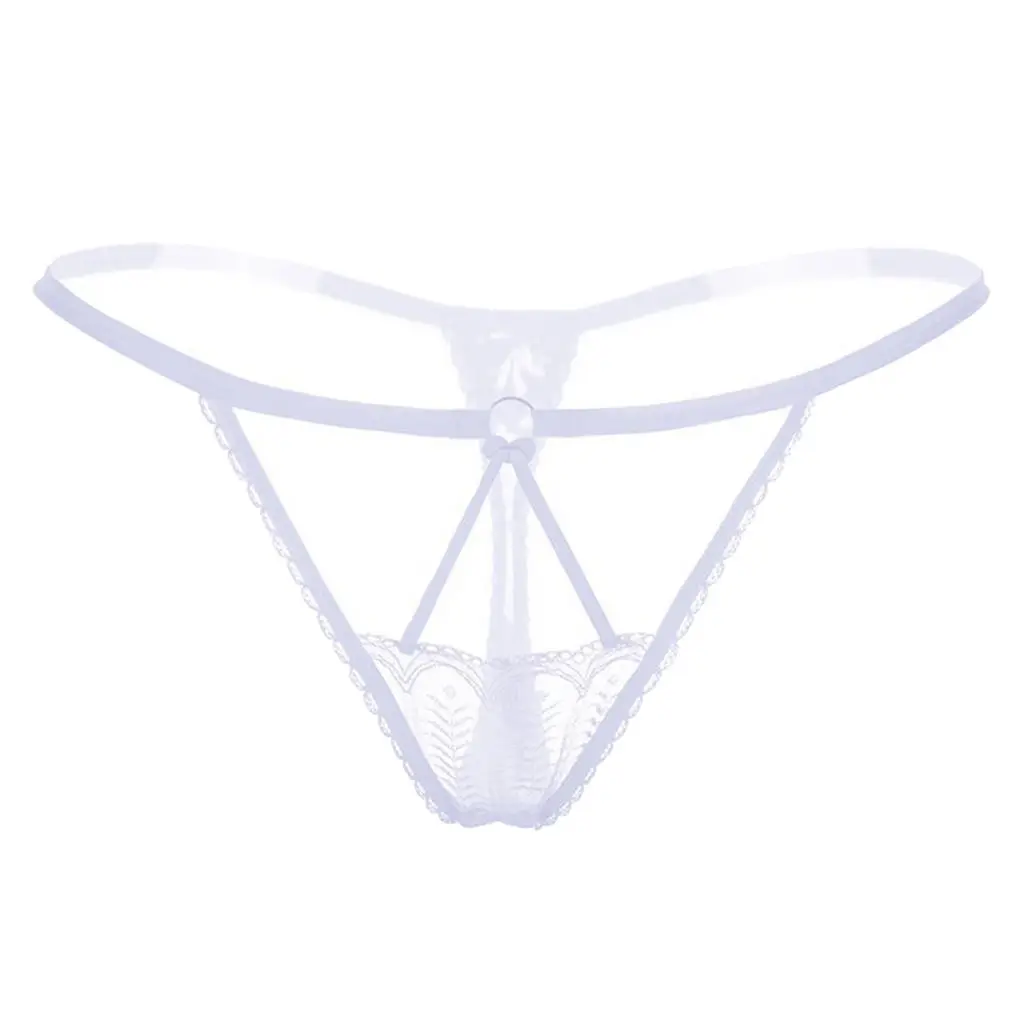 Sexy Hollow G-String Panties Low Rise T-back Underwear Smooth Thongs Sexy Lace Lingerie Underwear for Women