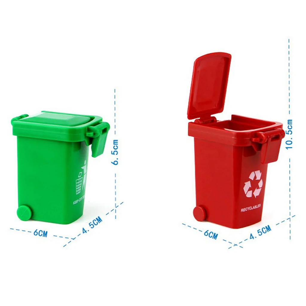 Curbside trash recycle can set pencil cup holder garbage truck ca~gu 