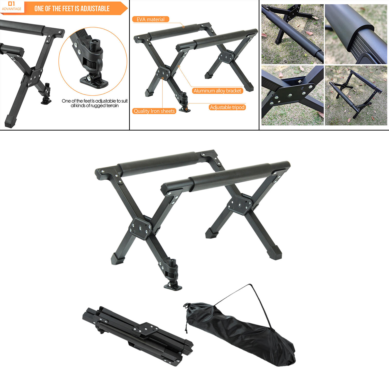 Folding Ice Bucket Rack Outdoor Cooler Stand Camping Hiking BBQ Picnic Foldable Rack Outoor Accessories