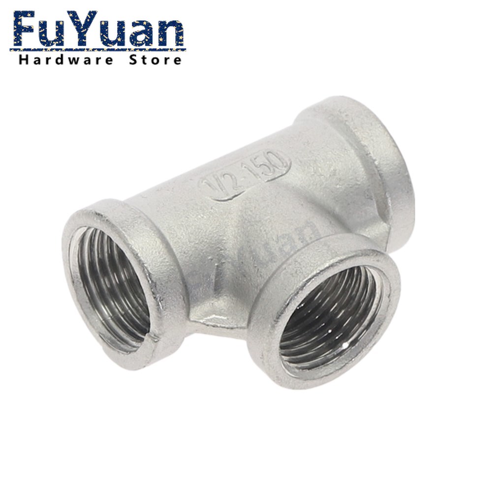 1 Stück Edelstahl 304 T-Stück mit Innengewinde, 3-Wege-Rohrverschraubung, 1/8" 1/4" 3/8" 1/2" 3/4" 1" 1-1/4" 1-1/2" 2" BSP-Adapter – Detail 3