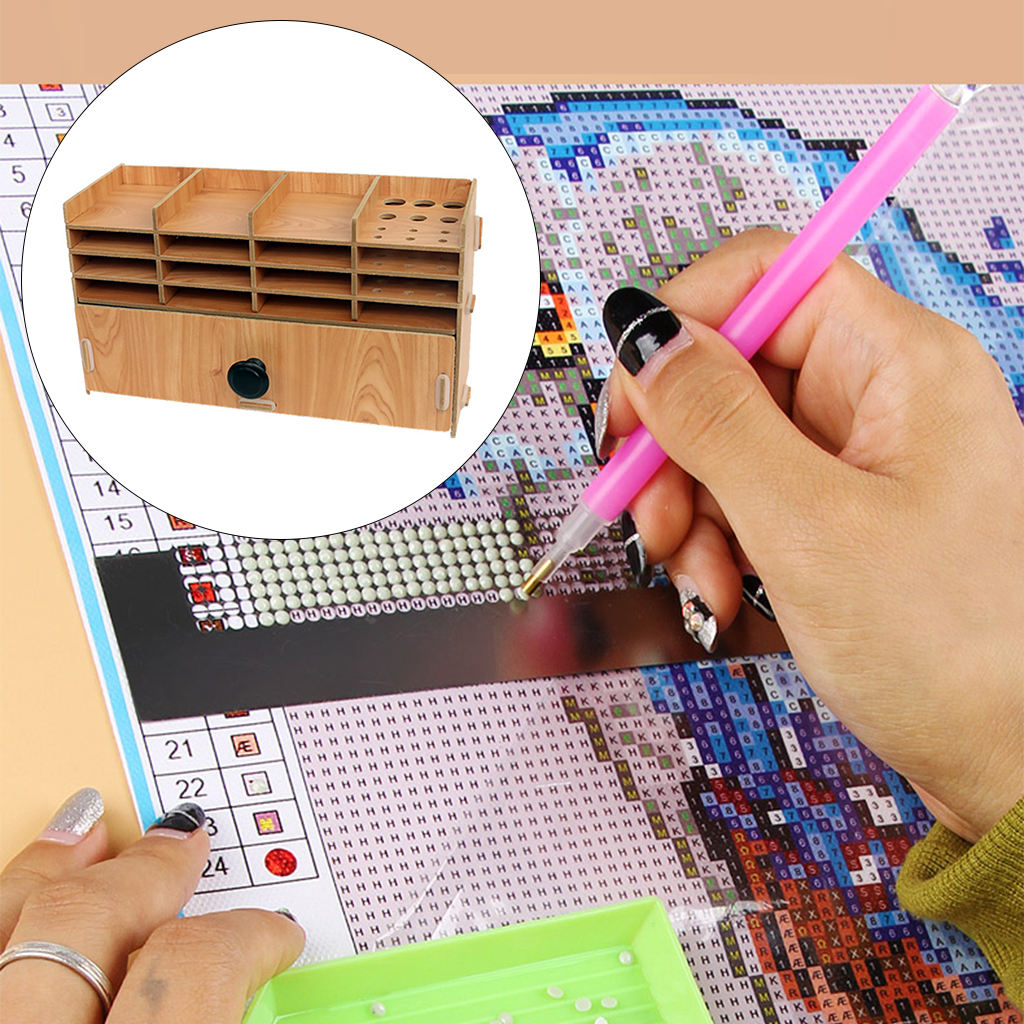 Multi-Layer Diamond Painting Tray Organizer Storage Box Art Supplies Multifunction Drill Pen for Living Room Bedroom Tools DIY