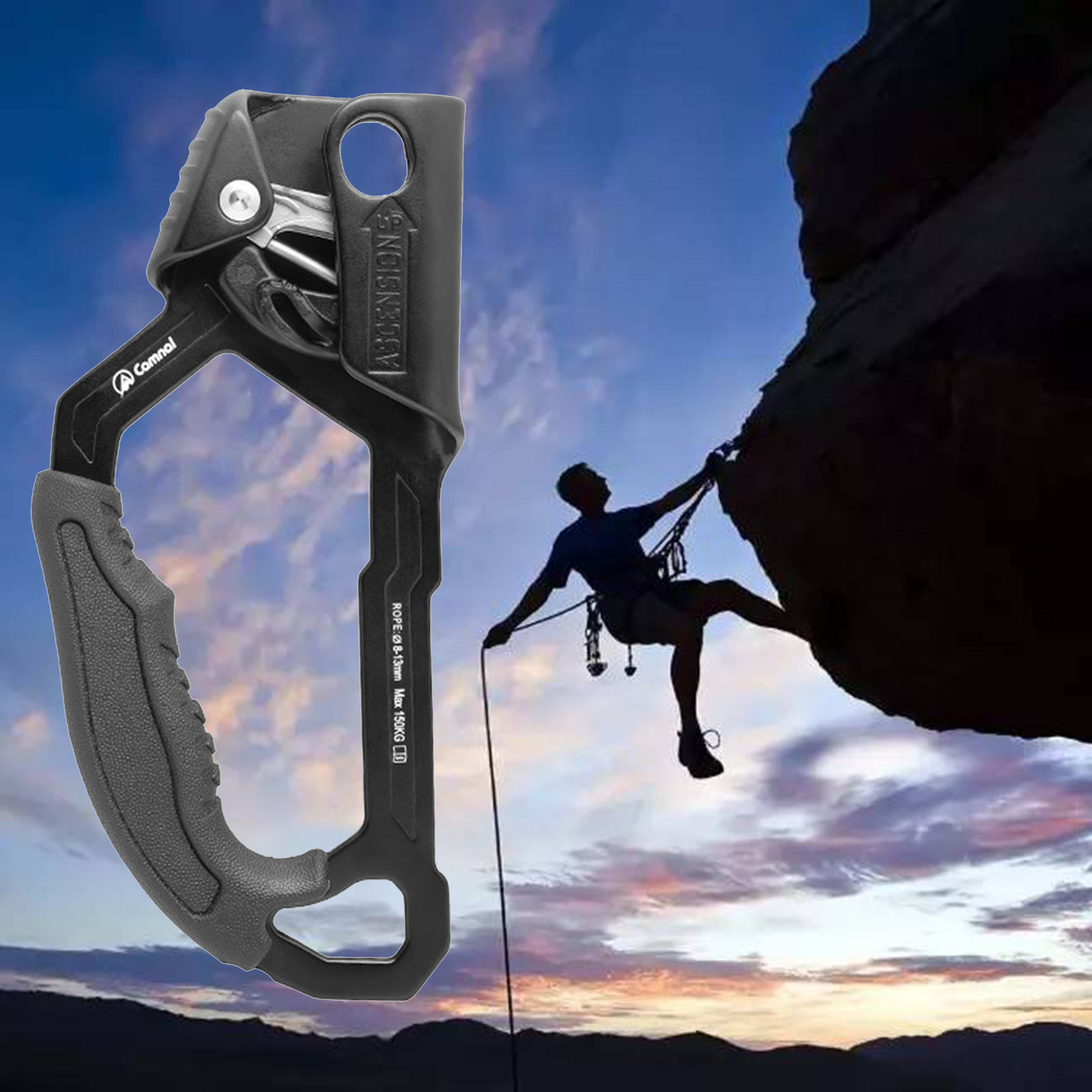 Handle Ascender Aviation Aluminum Tree Climbing Pulley Caving for Outdoor