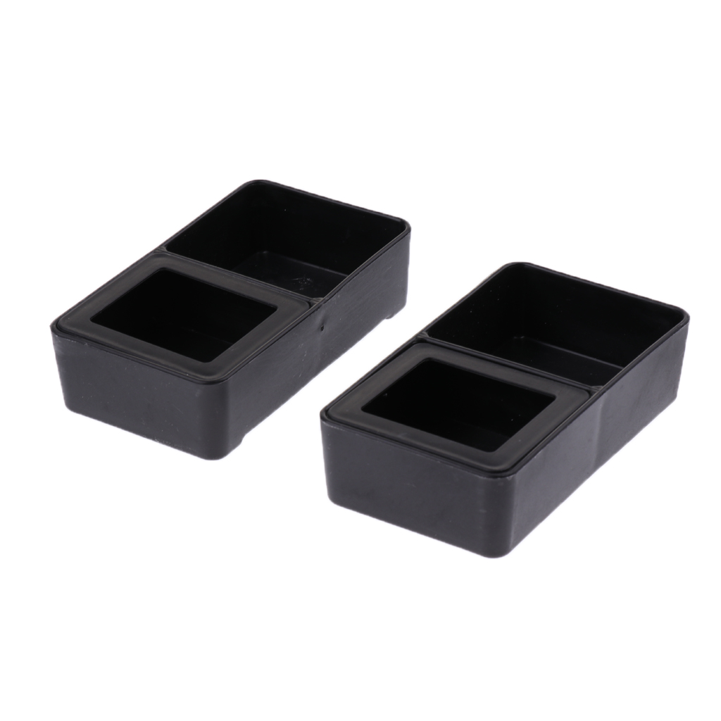 2 pcs Food Water Feeding Double Box Turtle Basin Reptile Feeder Box Insect Breeding Container