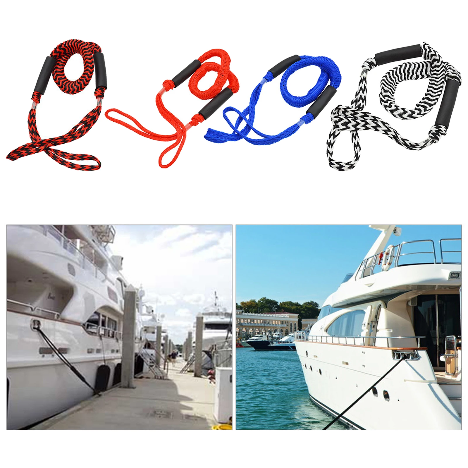 Bungee Dock Lines Bungee Docking Mooring Rope Bungee Shock Cords for Boat, PWC, , Pontoon, Kayak, Canoe, Watercraft