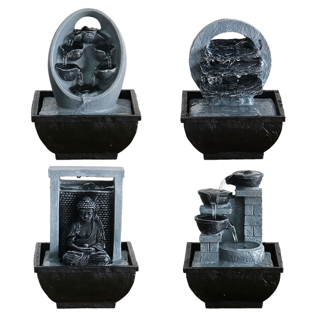 Flowing Water Decoration USA Standard Modern Style Water Feature Flow Water Adornments for Living Room Office Bedroom