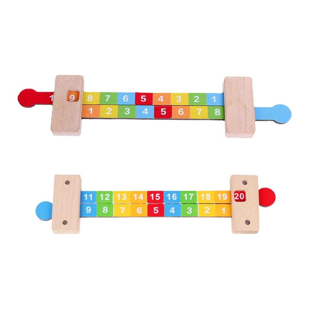 Kids Addition Subtraction Slide Ruler Kindergarden School Mathematics Education Teaching Training Toy for 4-7 Years Old