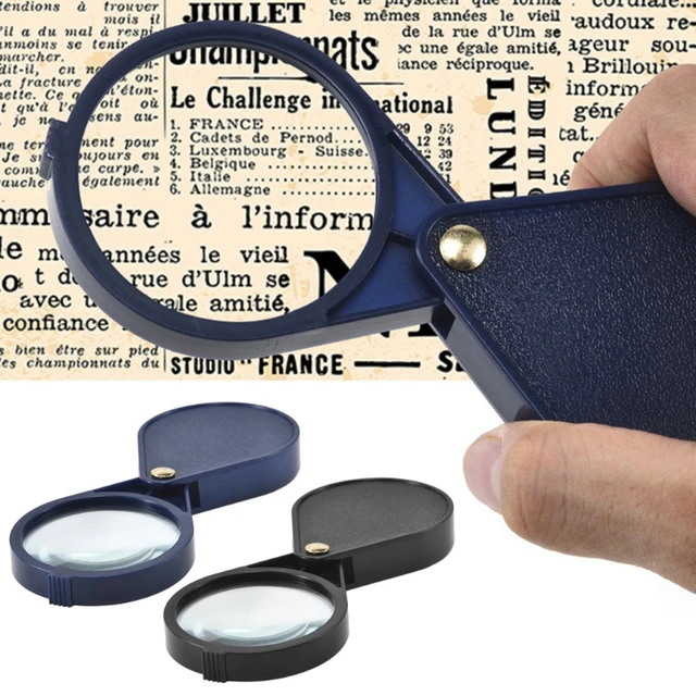 Lente d'ingrandimento tascabile pieghevole 10X lente di ingrandimento  diametro 2.56 ''con lente d'ingrandimento portatile portachiavi per  lettura, gioielli, monete e Hobby - AliExpress