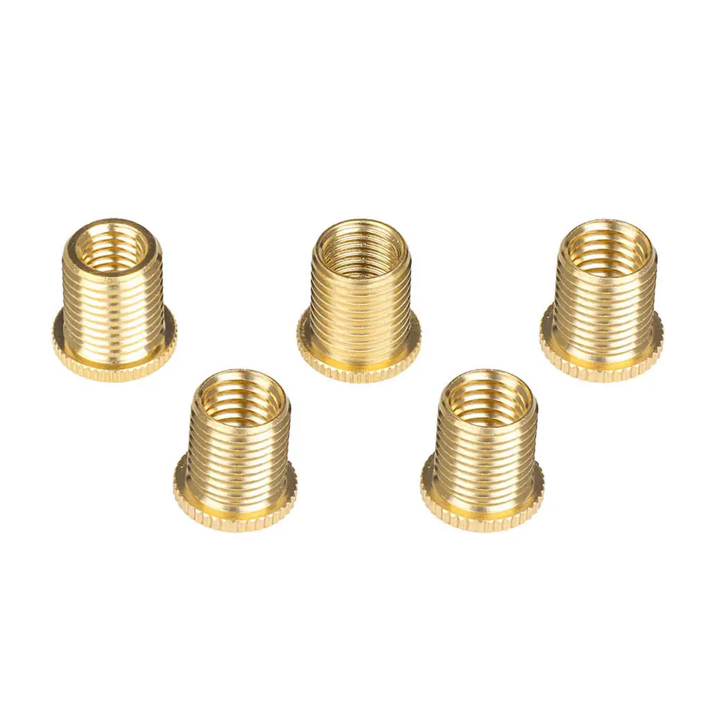 5X Aluminum Alloy Gear  Knob Thread Adapter Nuts Insert Set M10x1.25