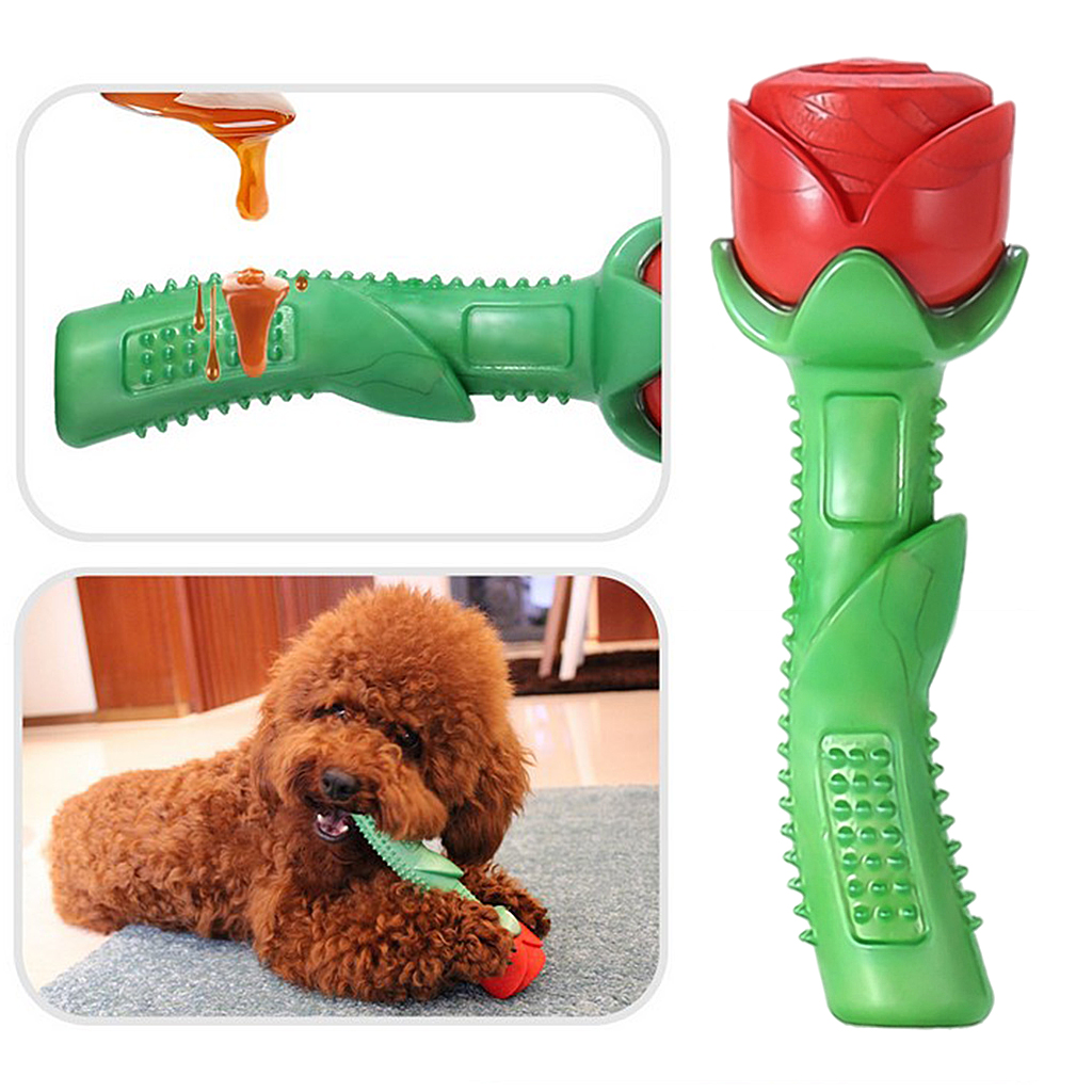 Practical Rose Shaped Puppy Dog Chew Toy Bite Resistant Molar Teeth Cleaning Training Pet Supplies