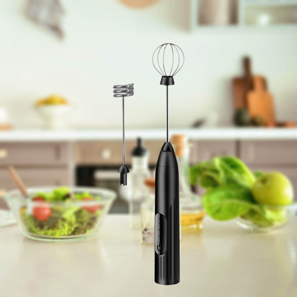Handheld Milk Frother Wireless Foam Maker Eggs Beater Mixer Electric for Egg Hot Chocolate Latte Frappe Cappuccino