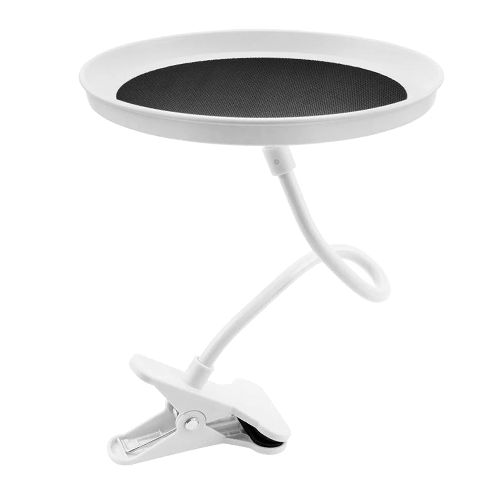 White 360 Swivel Car Travel Tray Food Cup Coffee Table Stand Organizer