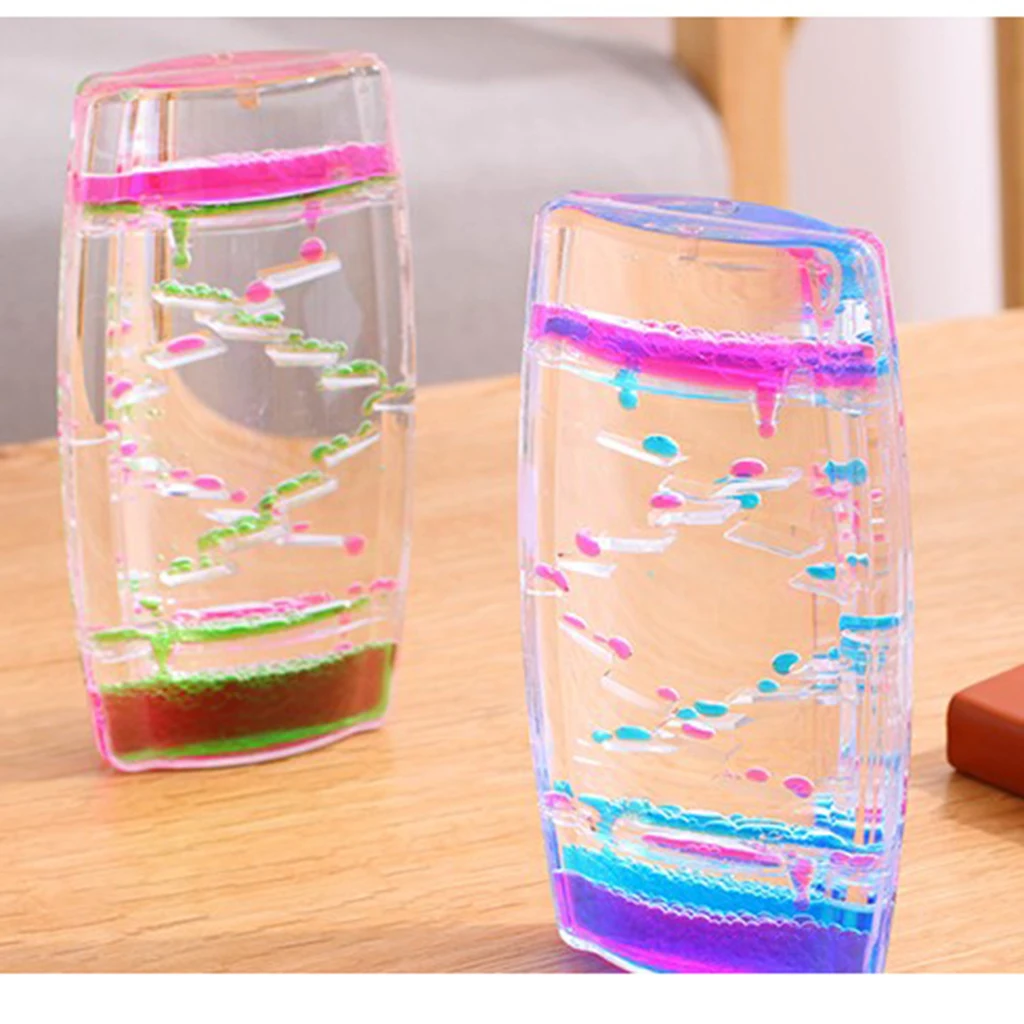 Liquid Motion Bubbler Timer, Novelty & Fun Visual Sensory Toys for Adults Kids (Random Color)