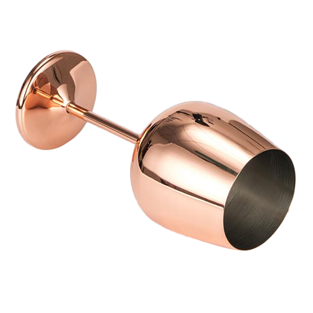 Stainless Steel Wine Glasses for White Red Wine Cocktail with Stem, 500ml