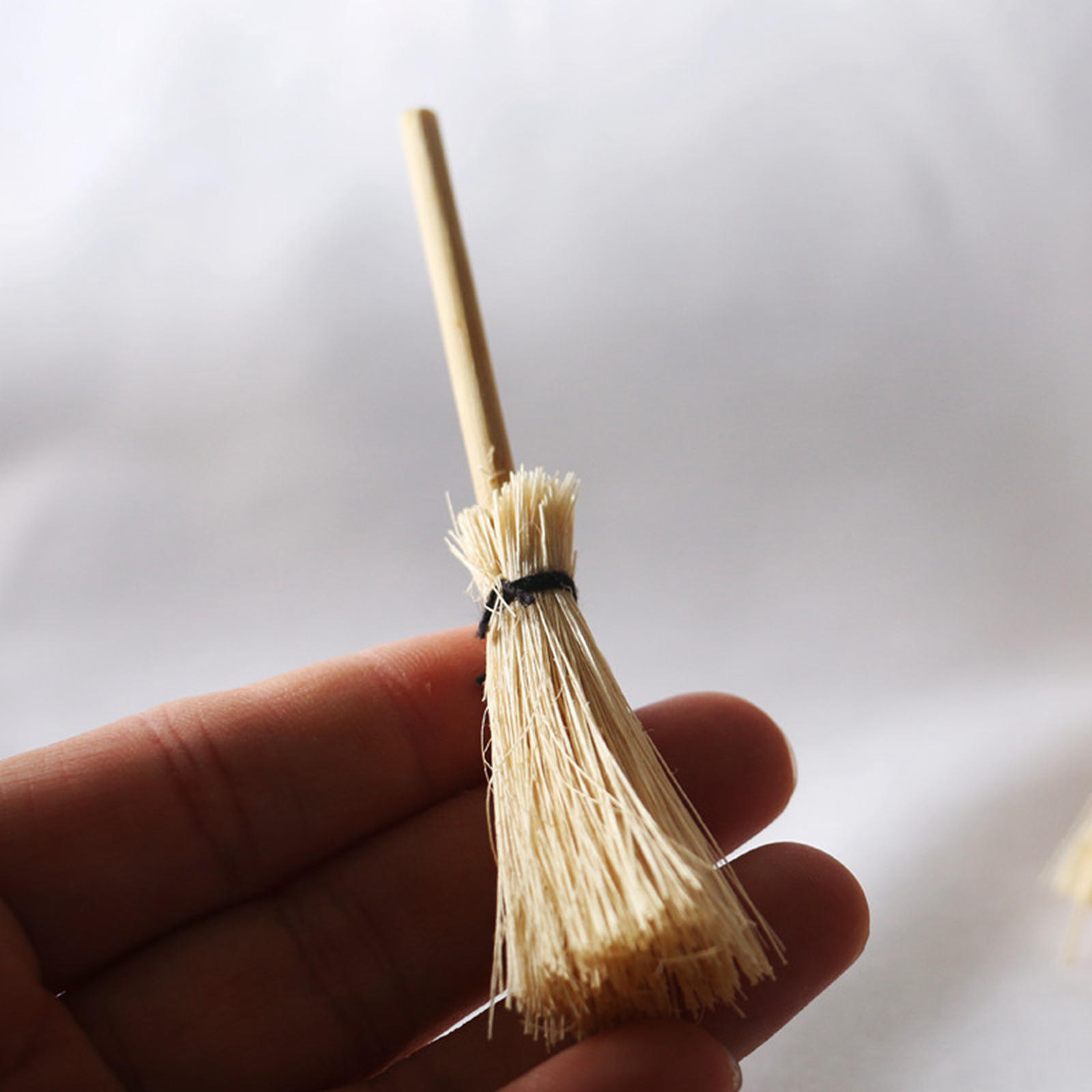 12 Pieces Dollhouse Miniature Broom Mini Broom DIY Crafts Playset for Dollhouse Costume Cosplay Party Decoration Accessories