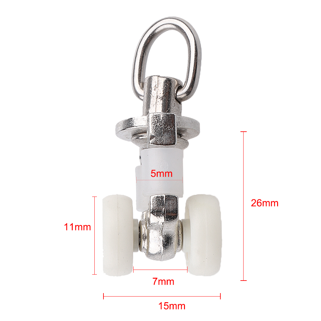 Pack of 20 Curtain Track Rollers Wheeled Carriers Drapery Rail Sliding Glider for Windows Shower Curtain Tracks