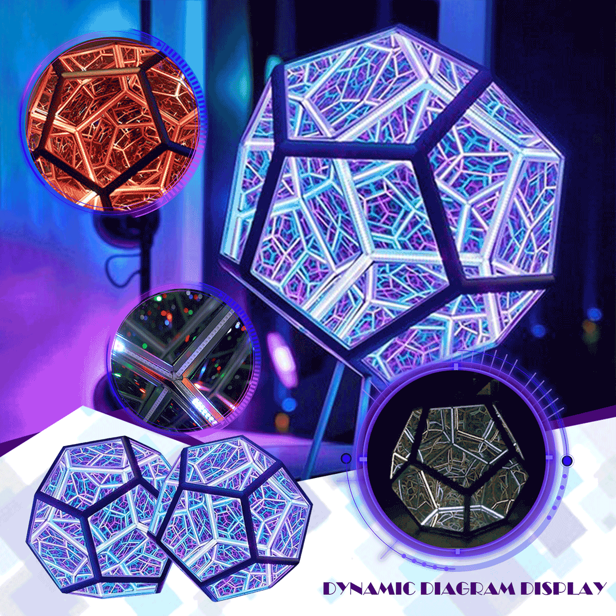 Infinite Dodecahedron Color Art Light,USB LED Night Light, Decor Novelty  Gift NightLight Cute Fairy Lights Holiday Decor Lamp|Light-Up Toys| -  AliExpress