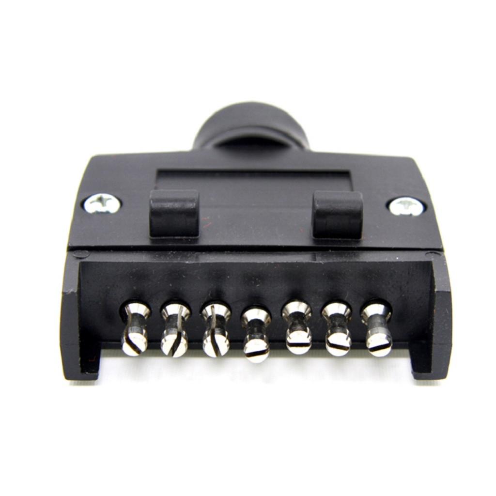12V 7Pin Flat Trailer Light Electrical Plug Sockets Light Male Plug Caravan Truck RV Boat