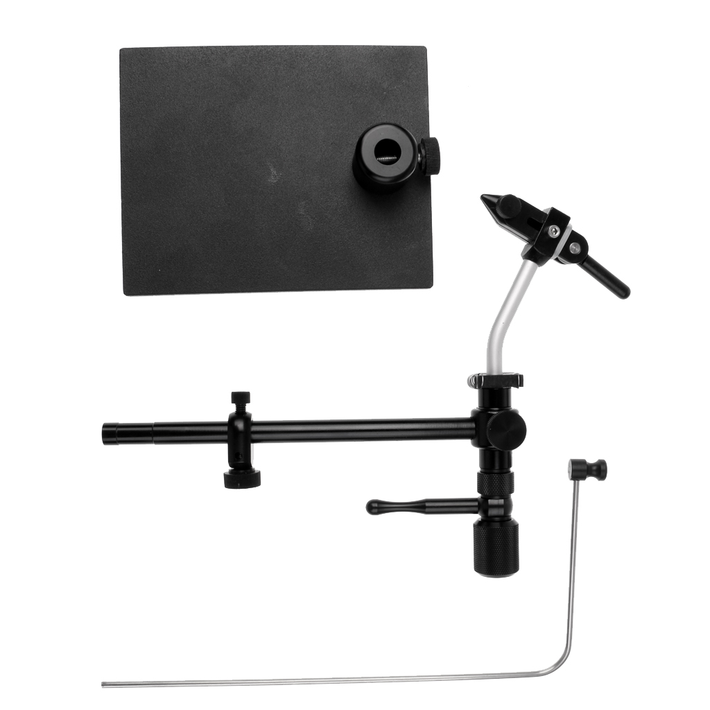 Rotary Fly Tying Vise Machined Alloy Travel Vise With Base Fishing Tool Set Traveler Fly Fishing Tackle Kit