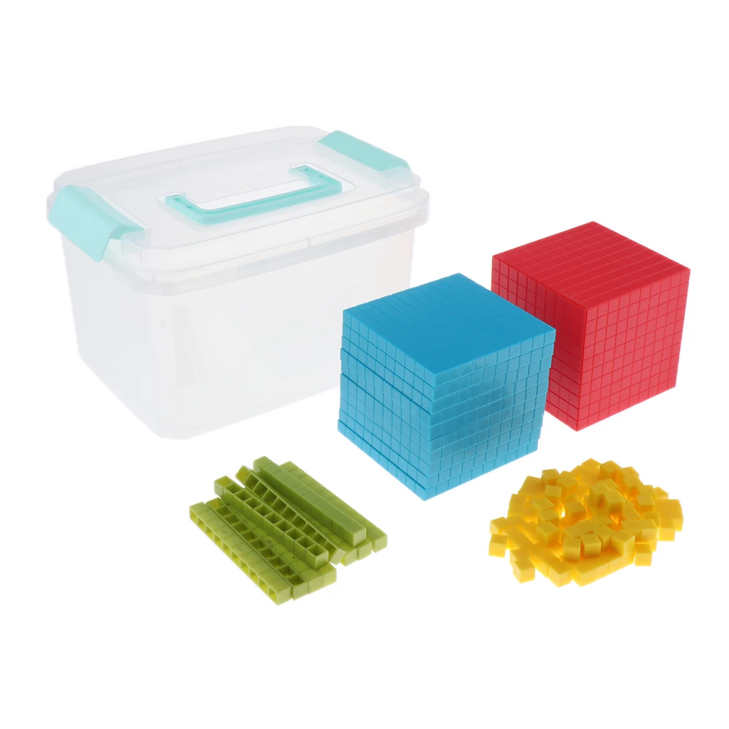 Digital Education Plastic Base Ten Set - Set of 121 -  Math Cognitive in Box